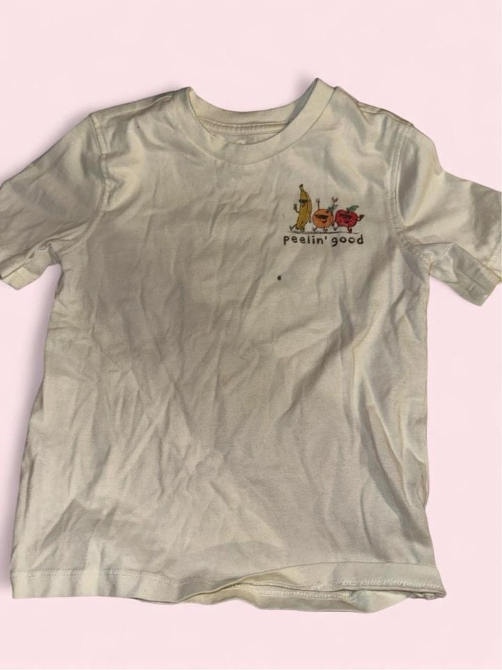 Garanimals Cream Short Sleeve Tee with Fruit Graphic